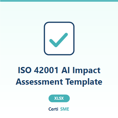ISO 42001 AI Impact Assessment Template - Excel document template with company placeholder fields