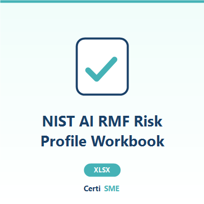 NIST AI RMF Risk Profile Workbook - Excel document template with company placeholder fields